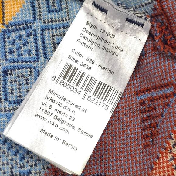 IVKO Embrodiered Linen Blend Knit Cardigan - Picture 6 of 11